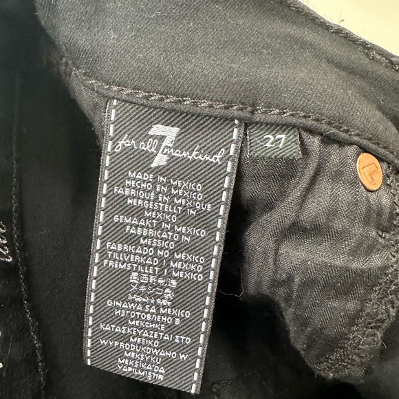 COPY - NWOT 7 For All Mankind Ali jeans in black, size 27. - Picture 10 of 11